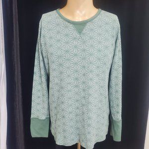 Columbia Sportswear Co. Thermal Pull-Over Long Sleeve Geometric Design Size XL